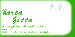 marta gitta business card